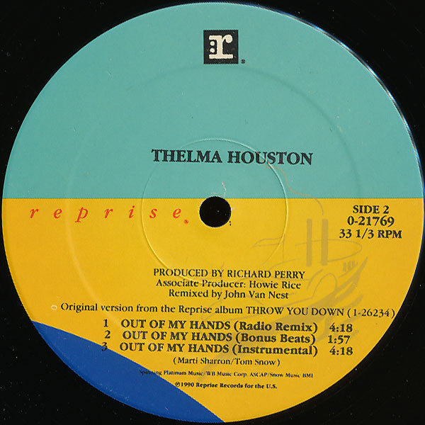 Houston, Thelma - Out Of My Hands (VG+) (Vinyl LP)