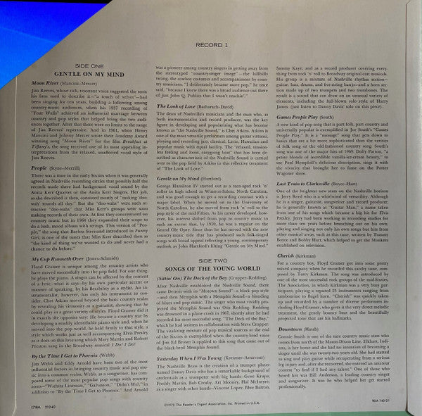 Various - Popular Hits From Nashville. 108 Pop Songs By 25 Great Nashville Stars (VG) (Vinyl LP)