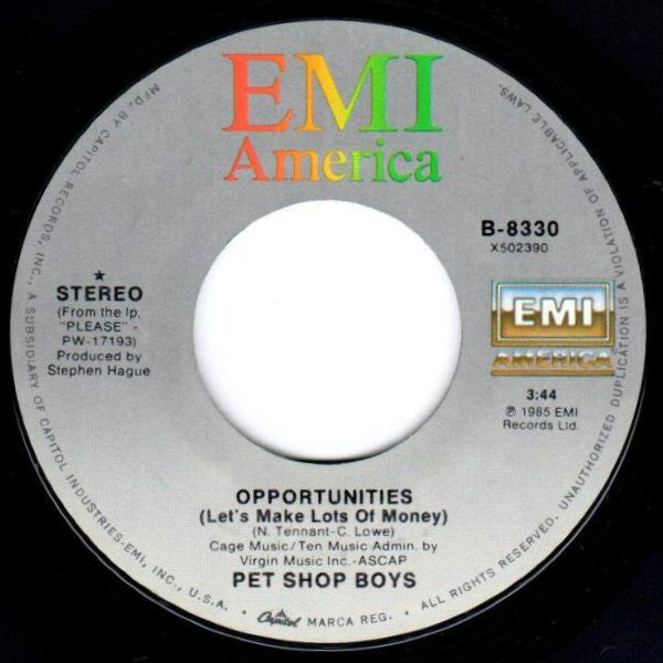 Pet Shop Boys - Opportunities (Let's Make Lots Of Money) (NM or M-) (Vinyl LP)