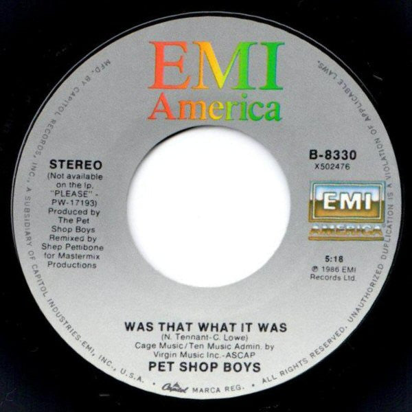 Pet Shop Boys - Opportunities (Let's Make Lots Of Money) (NM or M-) (Vinyl LP)