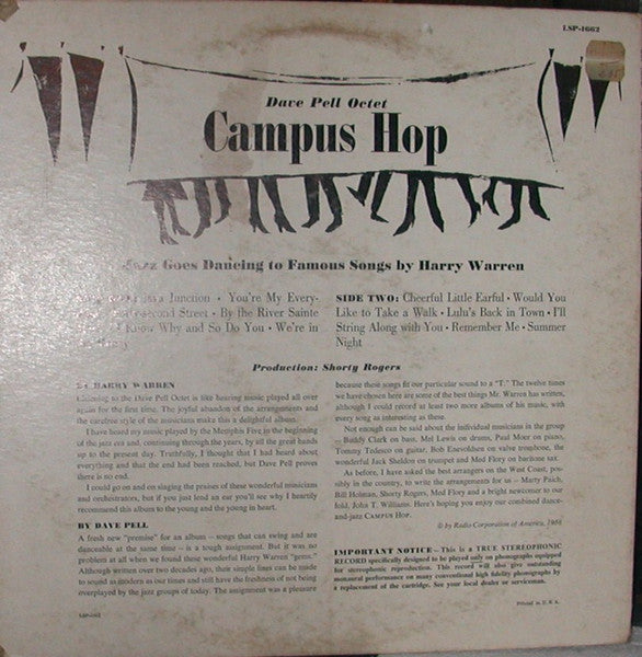 Pell, Dave Octet - Campus Hop Jazz Goes Dancing (VG) (Vinyl LP)