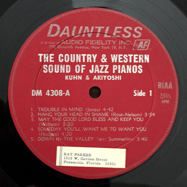 Kuhn, Steve & Toshiko Akiyoshi - The Country & Western Sound Of Jazz Pianos (VG) (Vinyl LP)