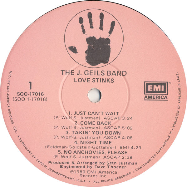 Geils, J. Band - Love Stinks (Vinyl, VG+) (Vinyl LP)