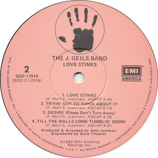 Geils, J. Band - Love Stinks (Vinyl, VG+) (Vinyl LP)