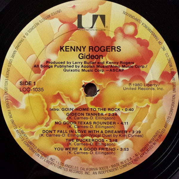 Rogers, Kenny - Gideon (VG+) (Vinyl LP)