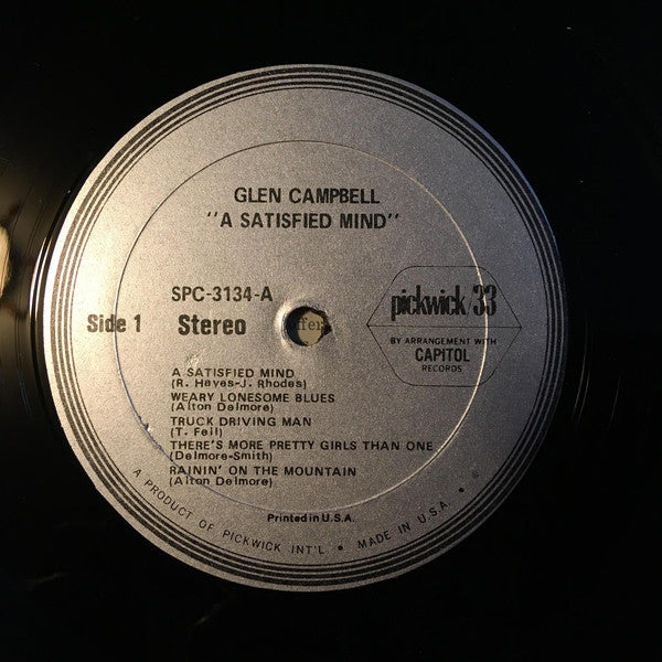 Campbell, Glen - A Satisfied Mind (VG+) (Vinyl LP)