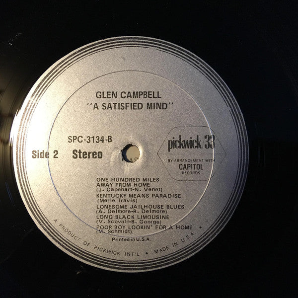Campbell, Glen - A Satisfied Mind (VG+) (Vinyl LP)