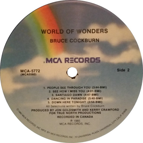 Cockburn, Bruce - World Of Wonders (NM or M-) (Vinyl LP)