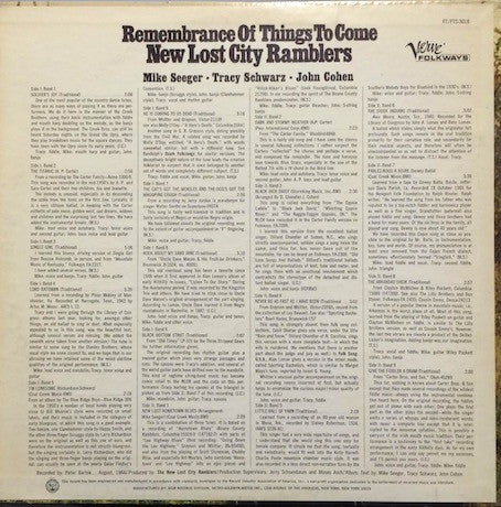 New Lost City Ramblers - Remembrance Of Things To Come (VG) (Vinyl LP)