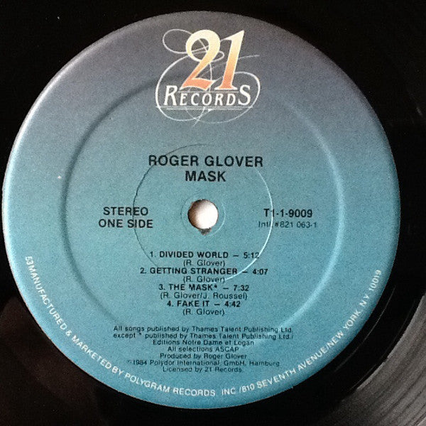 Glover, Roger - Mask (VG+) (Vinyl LP)