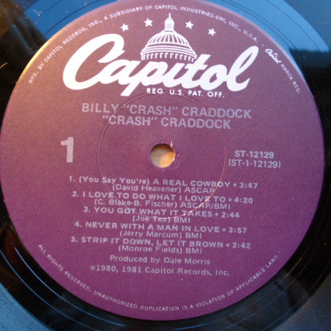 Craddock, Crash - Crash Craddock (VG) (Vinyl LP)