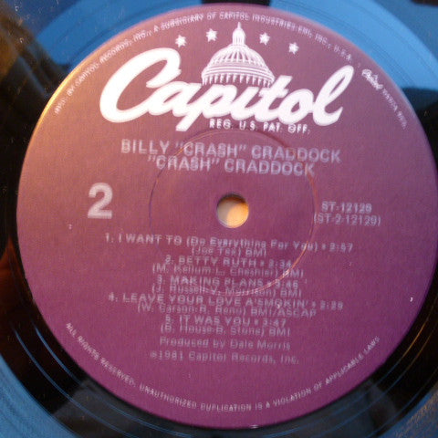 Craddock, Crash - Crash Craddock (VG) (Vinyl LP)