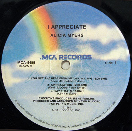 Myers, Alicia - I Appreciate (Vinyl, VG) (Vinyl LP)