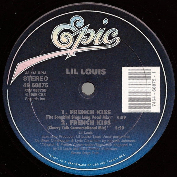 Lil Louis* - French Kiss (Vinyl, VG+) (Vinyl LP)