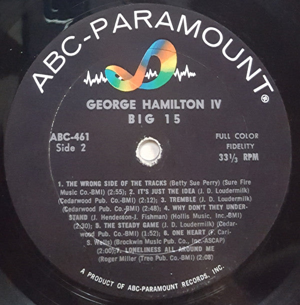 Hamilton, George IV - Big 15 (VG+) (Vinyl LP)