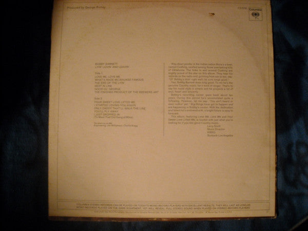 Barnett, Bobby - Lyin' Lovin' & Leavin' (NM or M-) (Vinyl LP)