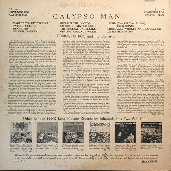 Ros, Edmundo And His Orchestra - Calypso Man (Vinyl, VG+) (Vinyl LP)