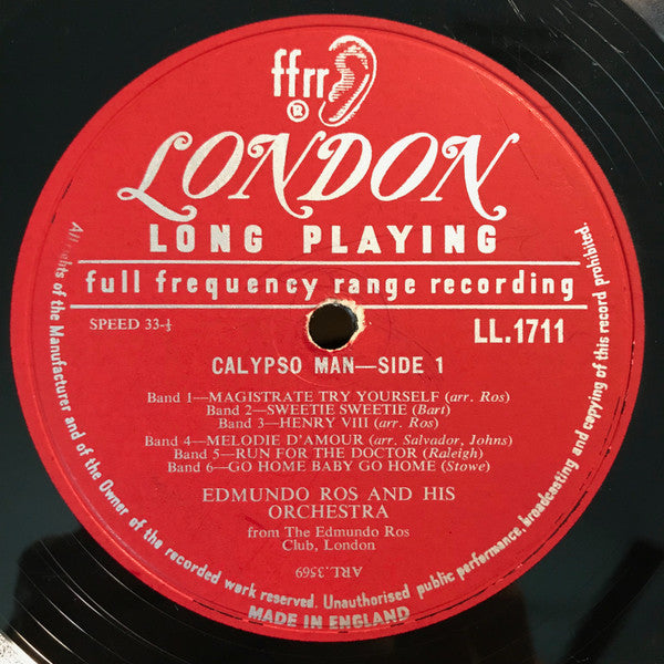 Ros, Edmundo And His Orchestra - Calypso Man (Vinyl, VG+) (Vinyl LP)