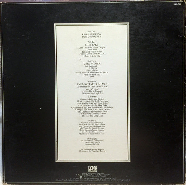 Emerson Lake & Palmer - Works (Volume 1) (Vinyl, VG+) (Vinyl LP)