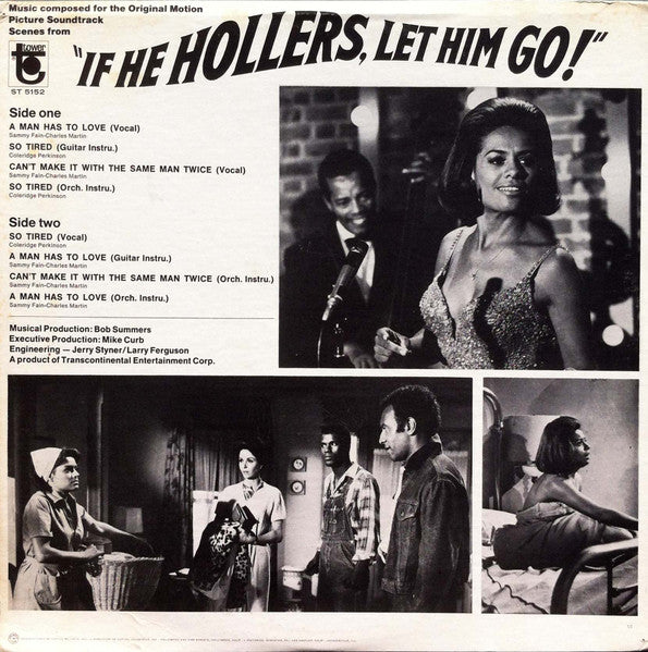 If He Hollers, Let Him Go (Music Composed For The Original Motion Picture Soundtrack) (VG) (Vinyl LP)