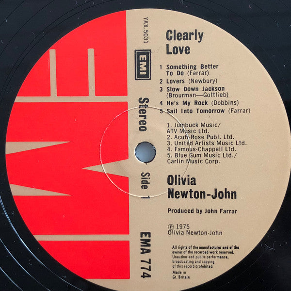 Newton-John, Olivia - Clearly Love (VG+) (Vinyl LP)
