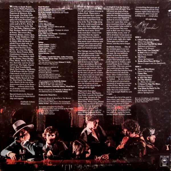 Southside Johnny & The Asbury Jukes - I Don't Want To Go Home (VG+) (Vinyl LP)