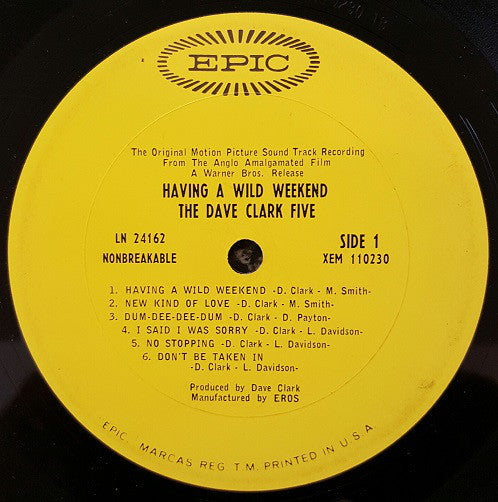 Clark, Dave Five - Having A Wild Weekend (VG) (Vinyl LP)