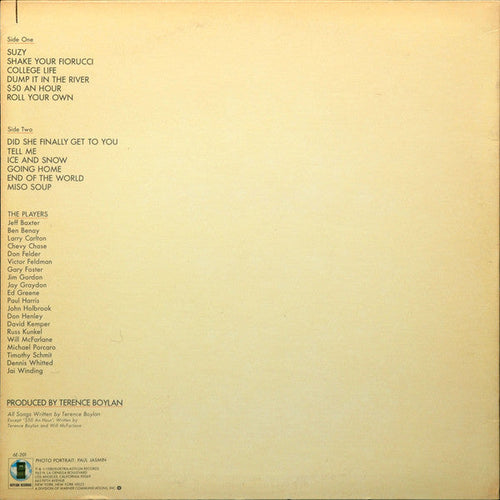Boylan, Terence - Suzy (VG+) (Vinyl LP)