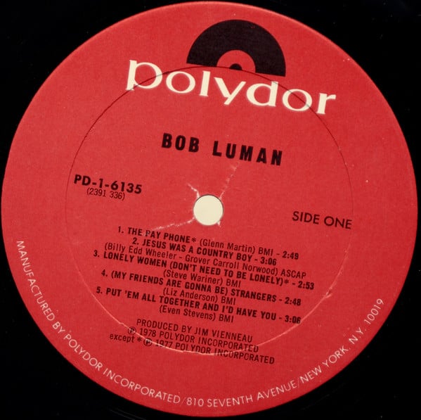 Luman, Bob - Bob Luman (VG+) (Vinyl LP)