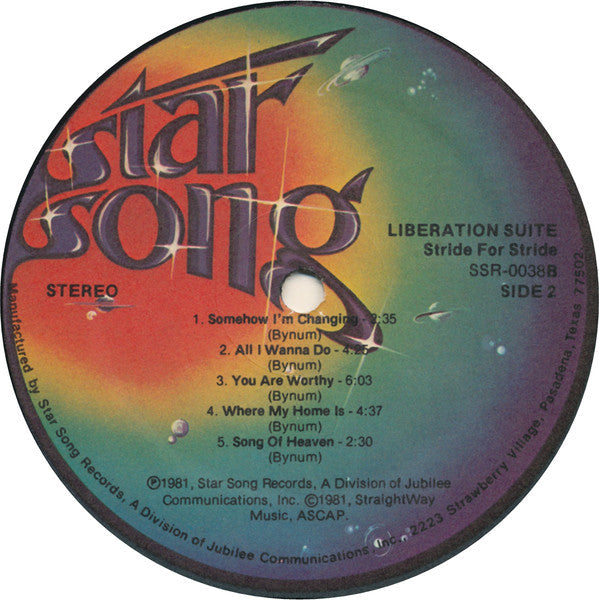 Liberation Suite - Stride For Stride (VG+) (Vinyl LP)