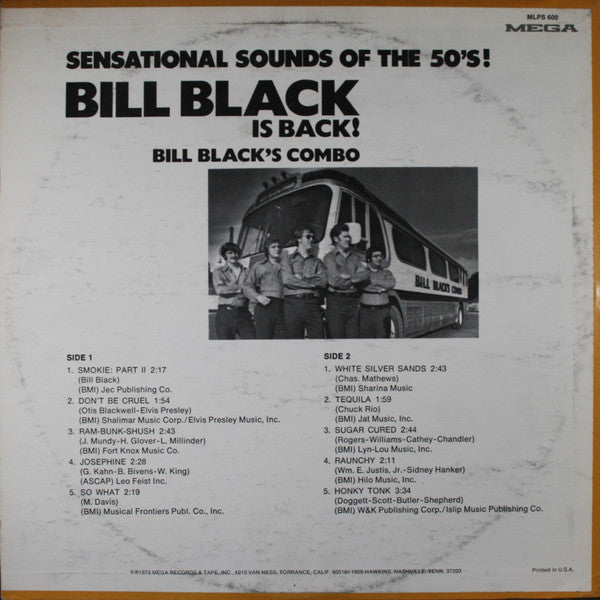 Black's, Bill Combo - Bill Black Is Back! (VG) (Vinyl LP)
