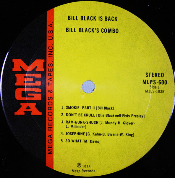Black's, Bill Combo - Bill Black Is Back! (VG) (Vinyl LP)
