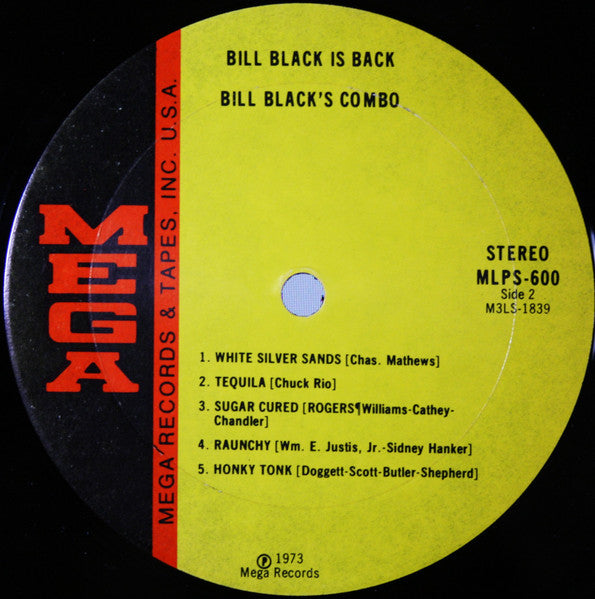 Black's, Bill Combo - Bill Black Is Back! (VG) (Vinyl LP)
