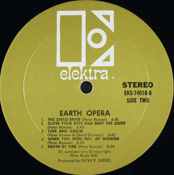 Earth Opera - Earth Opera (VG+) (Vinyl LP)