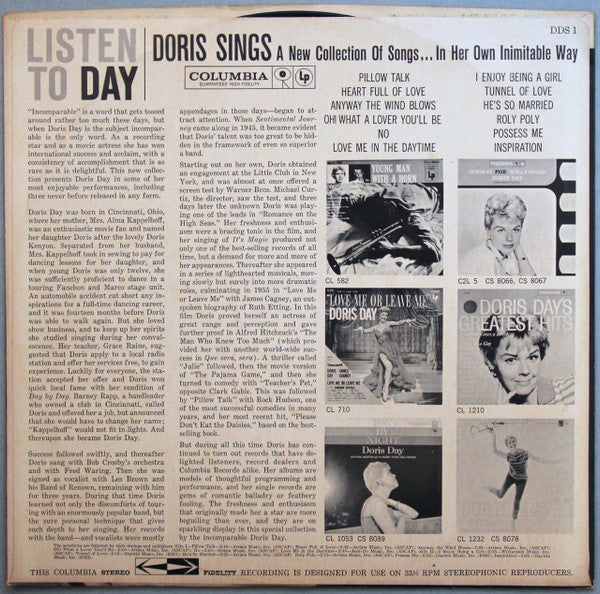 Day, Doris - Listen To Day (VG+) (Vinyl LP)
