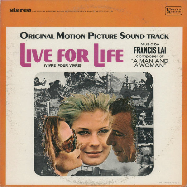 Live For Life = Vivre Pour Vivre (Original Motion Picture Soundtrack) (Vinyl, VG+) (Vinyl LP)