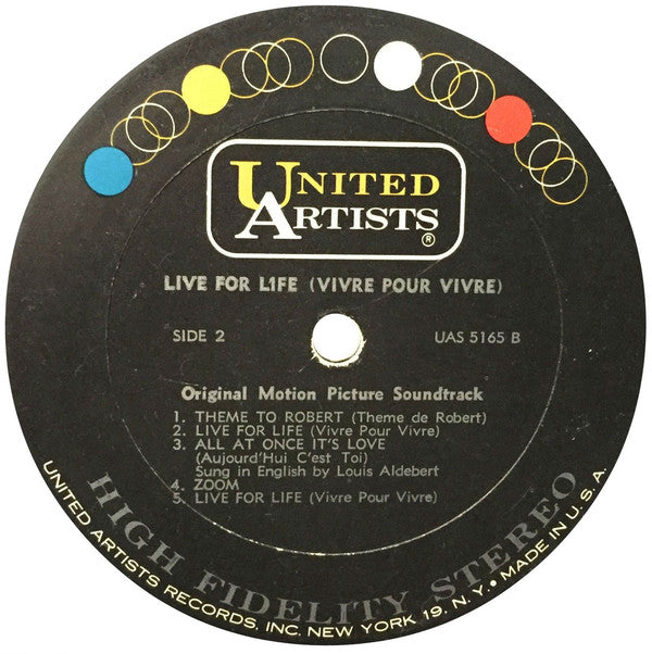 Live For Life = Vivre Pour Vivre (Original Motion Picture Soundtrack) (Vinyl, VG+) (Vinyl LP)