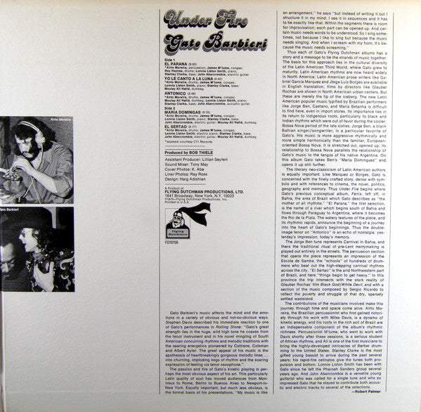 Barbieri, Gato - Under Fire (VG) (Vinyl LP)