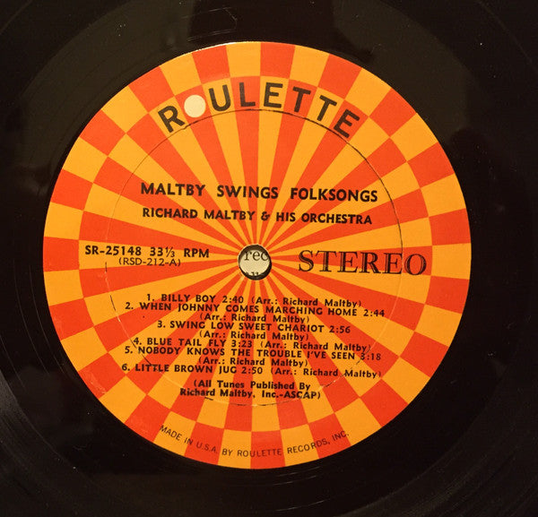 Maltby, Richard & His Orchestra - Maltby Swings Folksongs (VG+) (Vinyl LP)