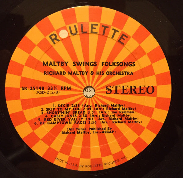 Maltby, Richard & His Orchestra - Maltby Swings Folksongs (VG+) (Vinyl LP)