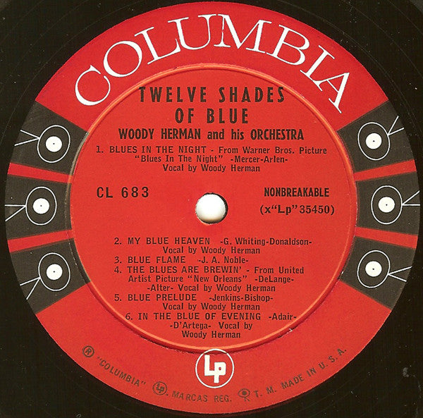 Herman, Woody And His Orchestra - Twelve Shades Of Blue (VG) (Vinyl LP)