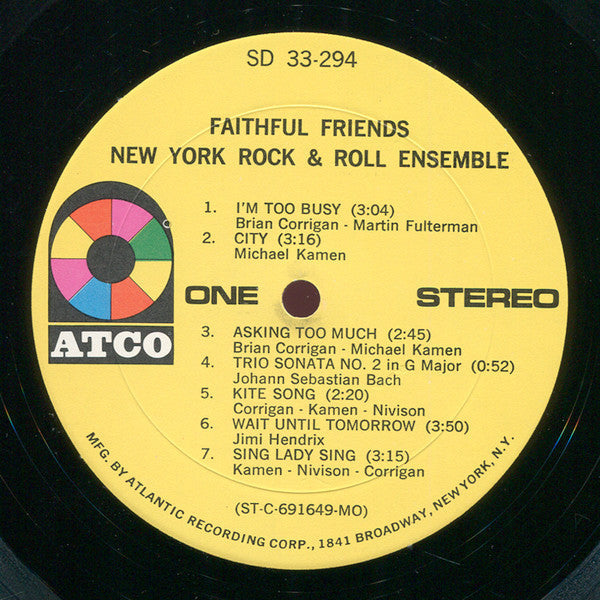 New York Rock & Roll Ensemble - Faithful Friends (NM or M-) (Vinyl LP)