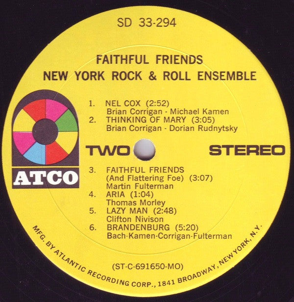 New York Rock & Roll Ensemble - Faithful Friends (NM or M-) (Vinyl LP)