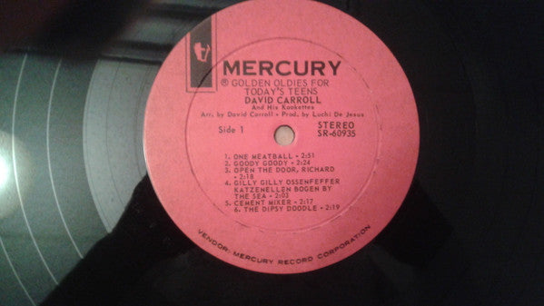 Carroll, David And His Kookettes - Golden Oldies For Today's Teens (Vinyl, VG) (Vinyl LP)