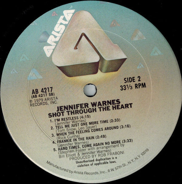 Warnes, Jennifer - Shot Through The Heart (VG) (Vinyl LP)