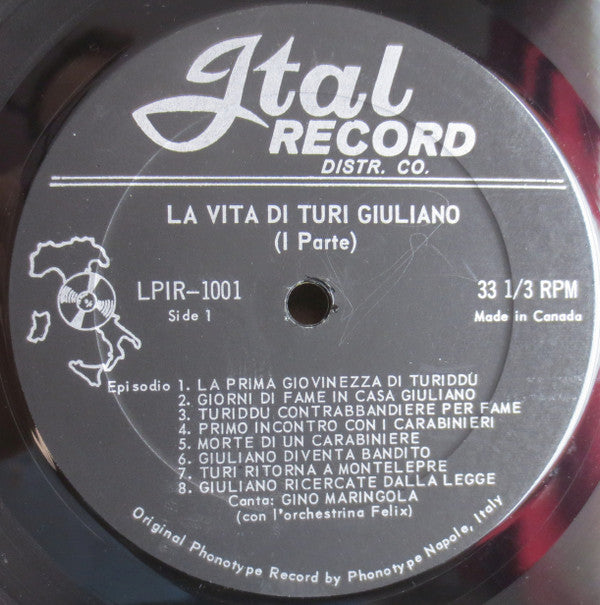 Maringola, Gino - La Vita Di Turi Giuliano (VG) (Vinyl LP)