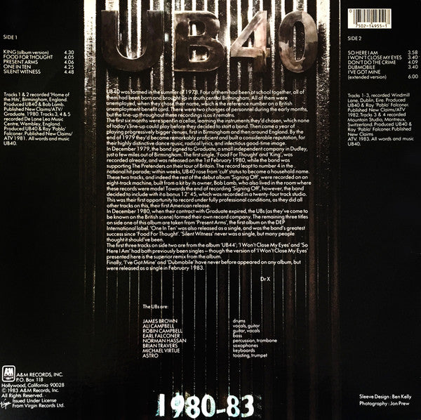 UB40 - 1980-1983 (VG+) (Vinyl LP)