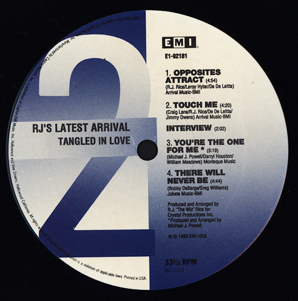R.J.'s Latest Arrival - Tangled In Love (NM or M-) (Vinyl LP)