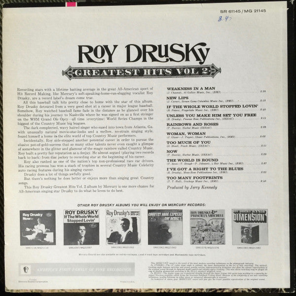 Drusky, Roy - Greatest Hits Vol 2 (VG+) (Vinyl LP)