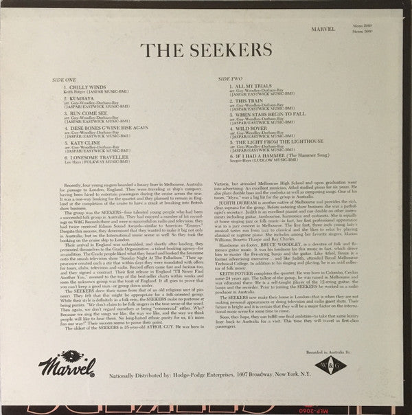 Seekers - The Seekers (Vinyl, VG) (Vinyl LP)